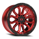 Vision Korupt - 6-Lug 6x139.7 — Gloss Red w/Gloss Black Lip