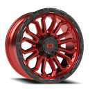 Vision Korupt - 8-Lug 8x180 — Gloss Red w/Gloss Black Lip