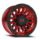 Vision Korupt - 8-Lug 8x165.1 — Gloss Red w/Gloss Black Lip