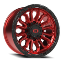 Vision Korupt - 8-Lug 8x180 — Gloss Red w/Gloss Black Lip