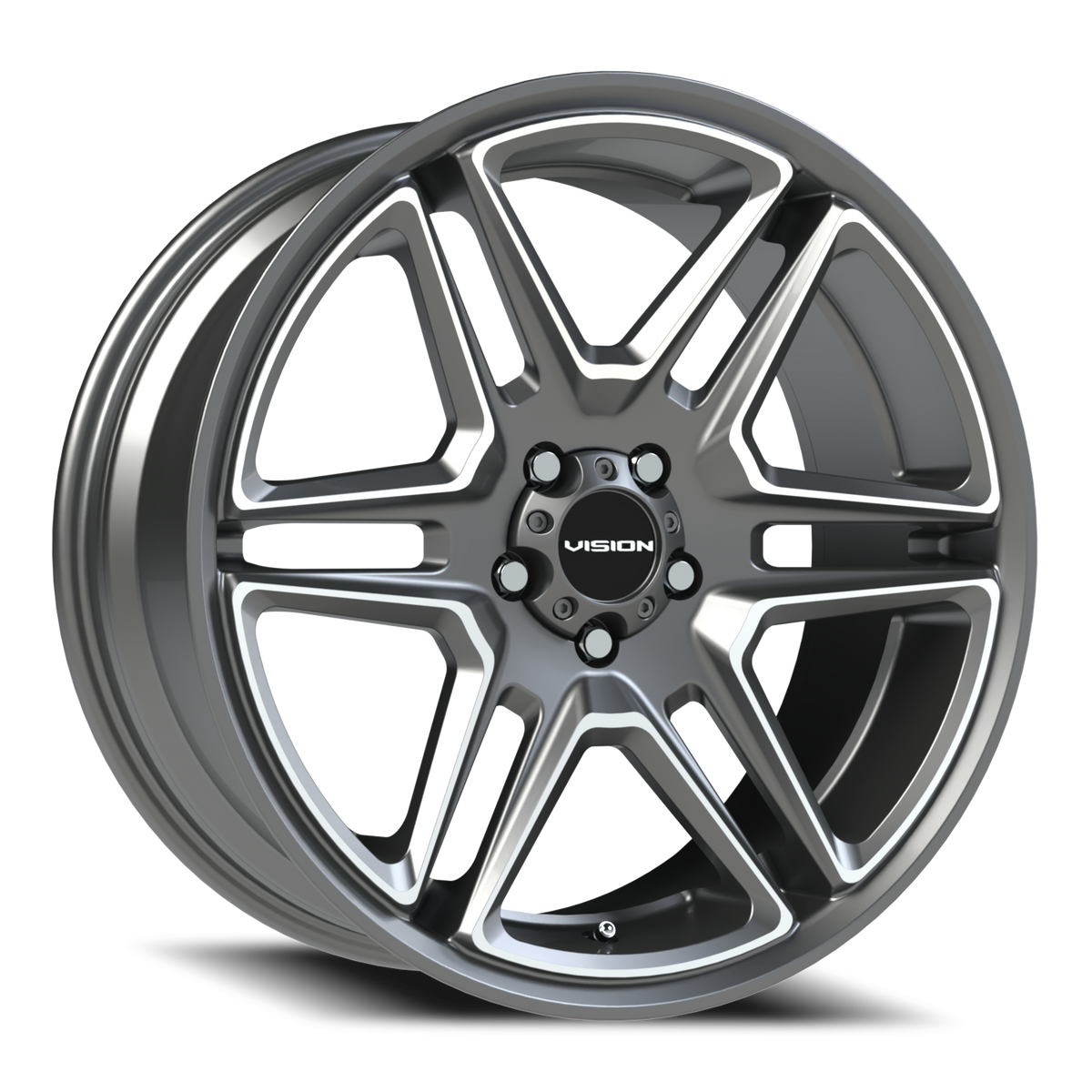 Vision Wedge - 5-Lug 5x115 — Gunmetal Machined Face