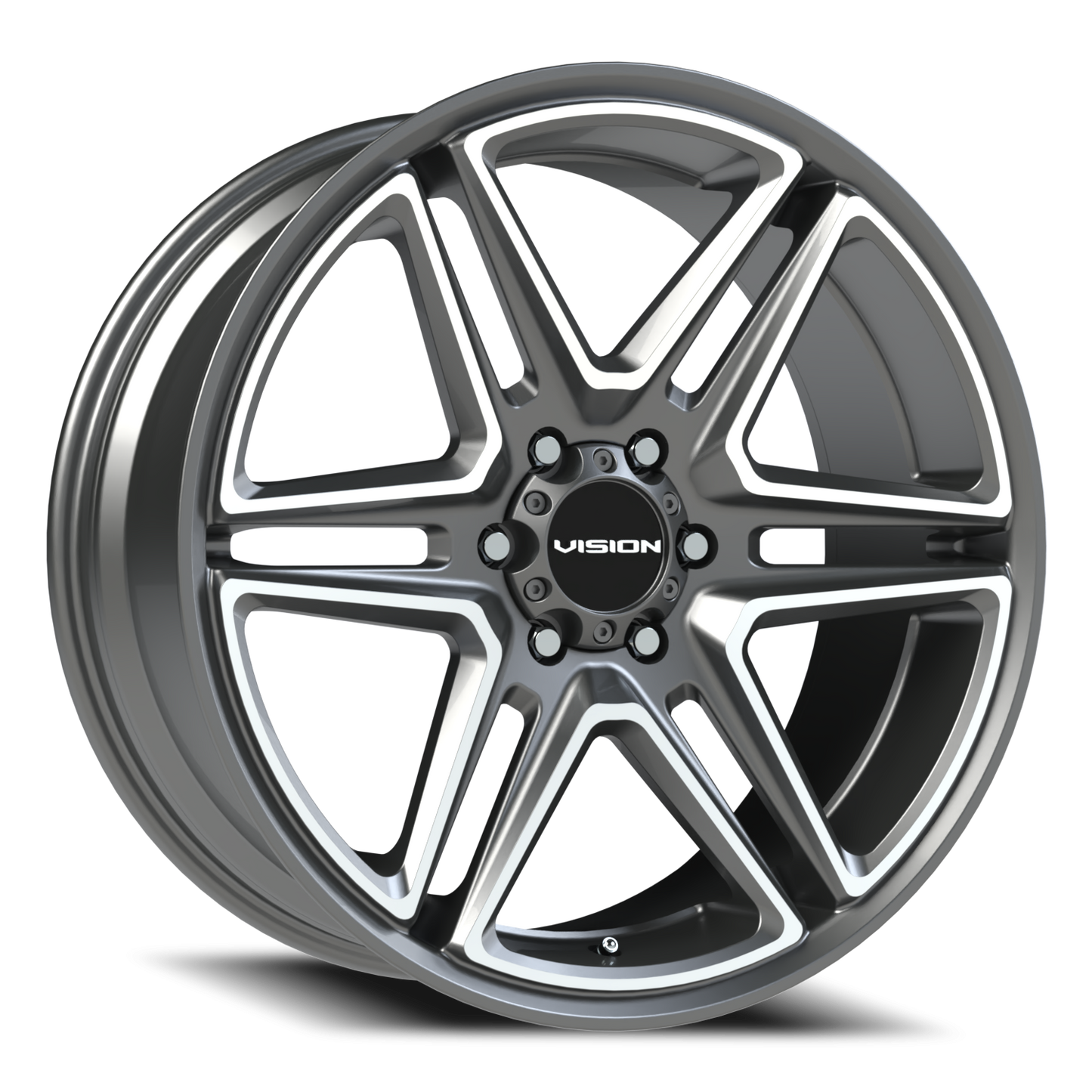 Vision Wedge - 6-Lug 6x135 — Gunmetal Machined Face
