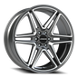 Vision Wedge - 6-Lug 6x139.7 — Gunmetal Machined Face