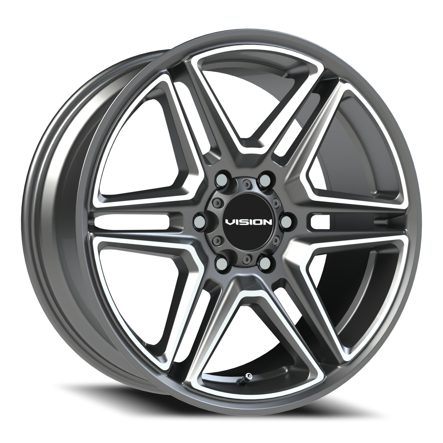 Vision Wedge - 6-Lug 6x135 — Gunmetal Machined Face