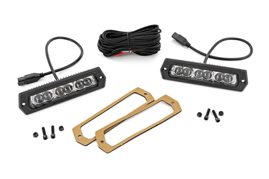 6 Inch Chrome Series LED Lights | Flush Mount | Pair