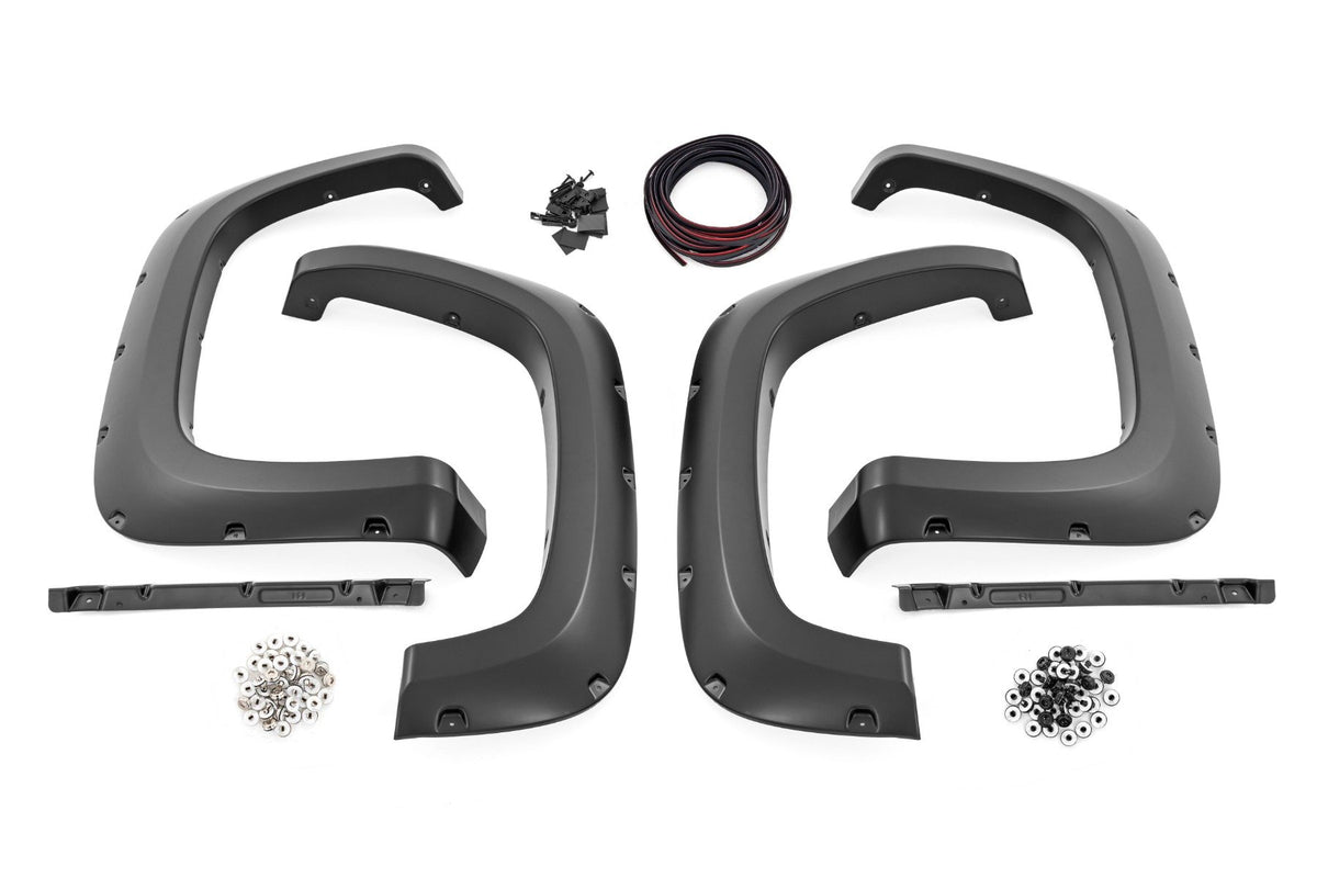 Pocket Fender Flares | GAZ Summit White | Chevy Silverado 2500 HD/3500 HD (20-26)
