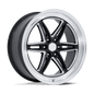 American Racing Groove 6 Drag 17" - 6-Lug 6x5.5 — GLOSS BLACK MILLED W/ DIAMOND CUT LIP