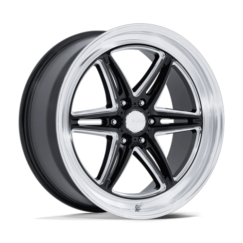 American Racing Groove 6 Drag 17" - 6-Lug 6x135 — GLOSS BLACK MILLED W/ DIAMOND CUT LIP