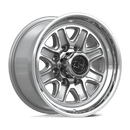 Black Rhino Hard Alloys Echo 18" - 8-Lug 8x170 — GLOSS SILVER W/ MACHINED FACE