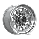 Black Rhino Hard Alloys Echo 18" - 8-Lug 8x180 — GLOSS SILVER W/ MACHINED FACE