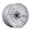 Black Rhino Hard Alloys Basin 17" - 5-Lug 5x5 — GLOSS SILVER W/ MACHINED FACE