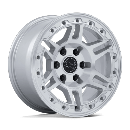 Black Rhino Hard Alloys Vanguard 17" - 6-Lug 6x130 — GLOSS SILVER W/ MACHINED FACE