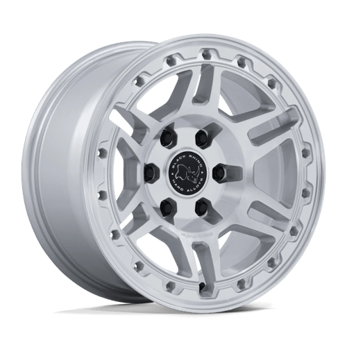 Black Rhino Hard Alloys Vanguard 17" - 6-Lug 6x135 — GLOSS SILVER W/ MACHINED FACE