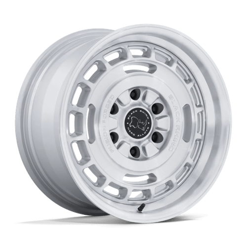 Black Rhino Hard Alloys Vagabond 17" - 6-Lug 6x130 — GLOSS SILVER W/ MACHINED FACE