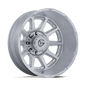 Fuel Circuit Dually 22" - 10-Lug 10x225 — GLOSS SILVER W/ MACHINED FACE