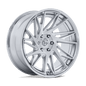 Fuel Dynamo 22" - 6-Lug 6x5.5 — GLOSS SILVER W/ CHROME LIP & BRUSHED FACE