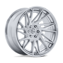 Fuel Dynamo 22" - 6-Lug 6x5.5 — GLOSS SILVER W/ CHROME LIP & BRUSHED FACE