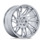 Fuel Dynamo 24" - 6-Lug 6x5.5 — GLOSS SILVER W/ CHROME LIP & BRUSHED FACE