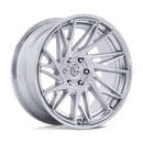 Fuel Dynamo 24" - 6-Lug 6x5.5 — GLOSS SILVER W/ CHROME LIP & BRUSHED FACE