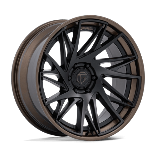 Fuel Dynamo 24" - 6-Lug 6x5.5 — MATTE BLACK W/ GLOSS BRONZE LIP