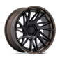 Fuel Dynamo 24" - 6-Lug 6x5.5 — MATTE BLACK W/ GLOSS BRONZE LIP