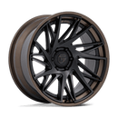 Fuel Dynamo 20" - 6-Lug 6x5.5 — MATTE BLACK W/ GLOSS BRONZE LIP