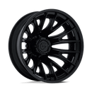 Fuel Catalyst Dually 24" - 8-Lug 8x210 — MATTE BLACK W/ GLOSS BLACK LIP