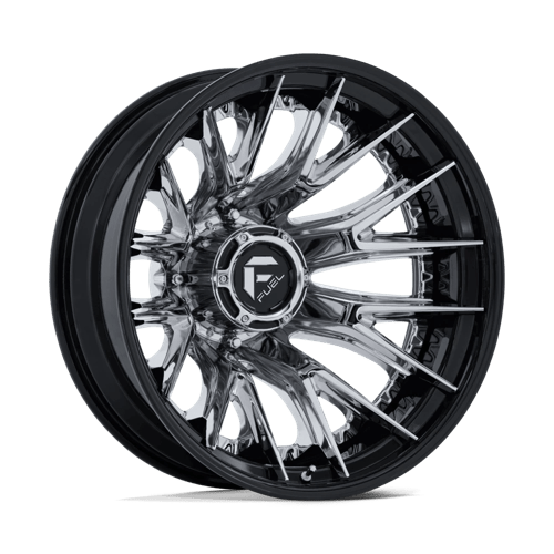 Fuel Catalyst Dually 20" - 8-Lug 8x210 — CHROME W/ GLOSS BLACK LIP
