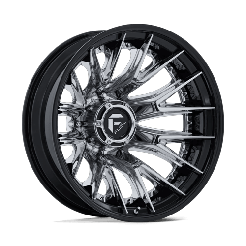 Fuel Catalyst Dually 24" - 8-Lug 8x210 — CHROME W/ GLOSS BLACK LIP