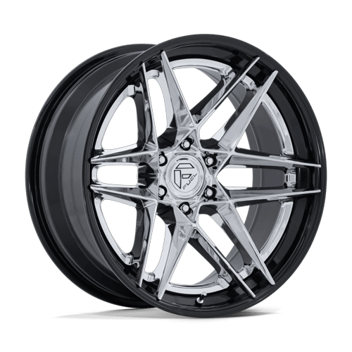 Fuel Flight 22" - 6-Lug 6x5.5 — CHROME W/ GLOSS BLACK LIP