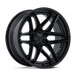Fuel Flight 22" - 6-Lug 6x5.5 — MATTE BLACK W/ GLOSS BLACK LIP