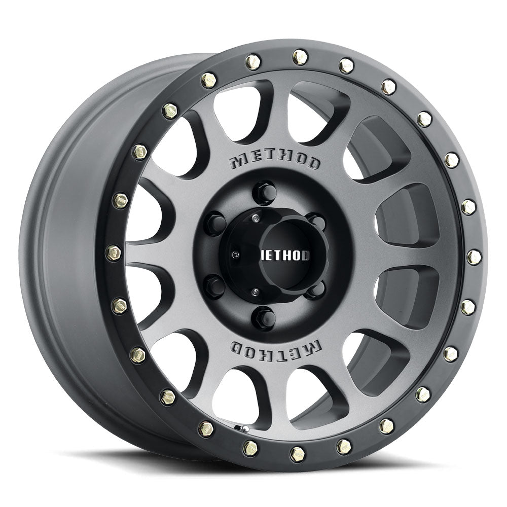 Method 305 NV - 5-Lug 5x5.5 — Titanium - Matte Black Lip