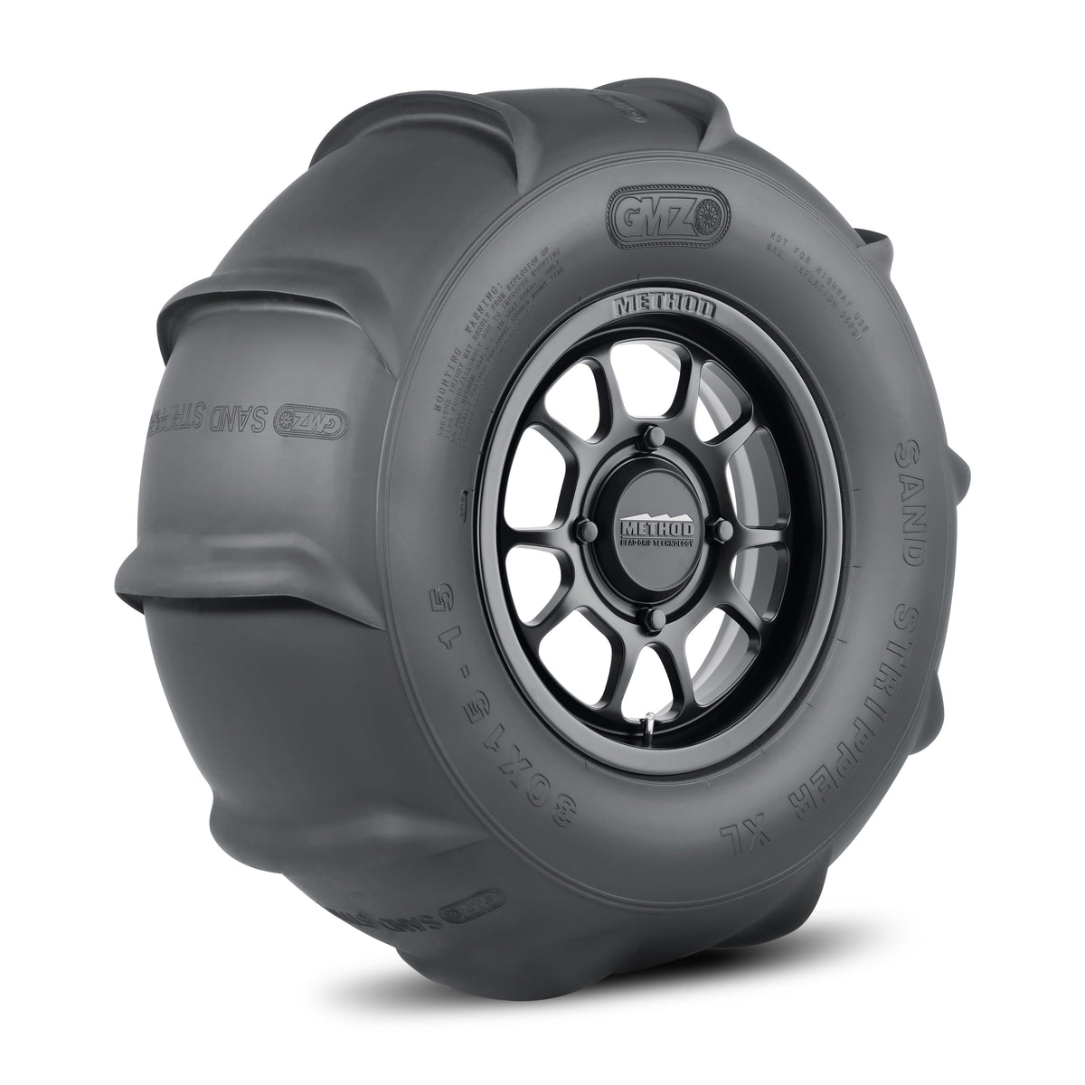 Method 409 Bead Grip® - 4-Lug 4x156 — Matte Black + Sand Stripper Rear 10 XL 30