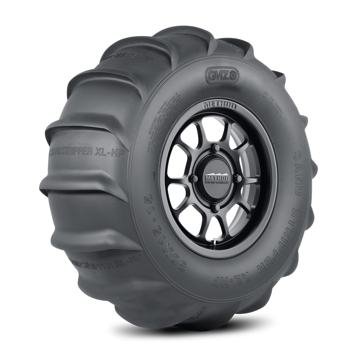Method 409 Bead Grip® - 4-Lug 4x156 — Matte Black + Sand Stripper Rear 16 XL 30