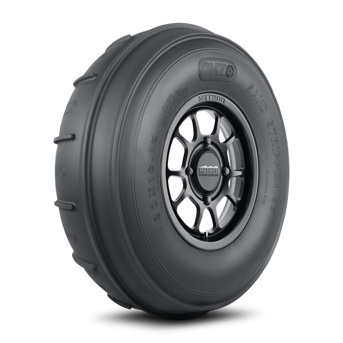 Method 409 Bead Grip® - 4-Lug 4x156 — Matte Black + Sand Stripper Front TT XL 32