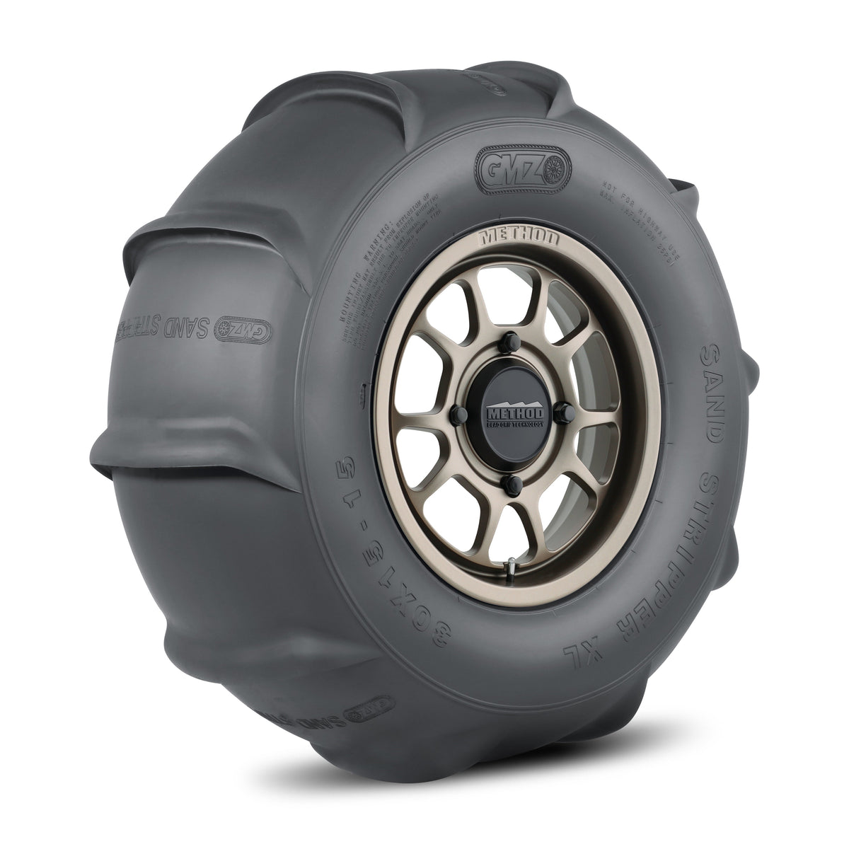 Method 409 Bead Grip® - 4-Lug 4x156 — Steel Grey + Sand Stripper Rear 10 XL 30
