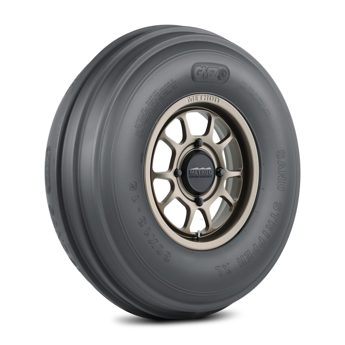 Method 409 Bead Grip® - 4-Lug 4x156 — Steel Grey + Sand Stripper Front 30
