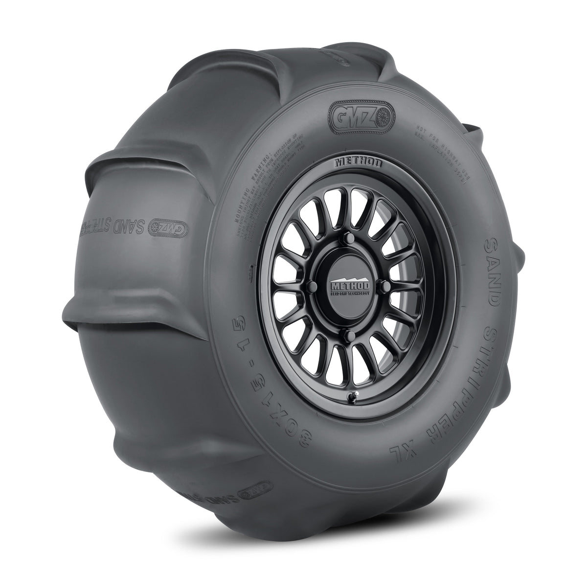 Method 411 Bead Grip® - 4-Lug 4x156 — Matte Black + Sand Stripper Rear 10 XL 30