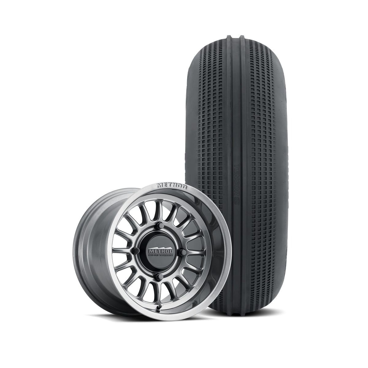 Method 411 Bead Grip® - 4-Lug 4x136 — Gloss Titanium + Tensor SS 33 Front
