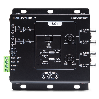 DD Audio SC4a 4 CHANNEL LINE OUTPUT SIGNAL CONVERTER