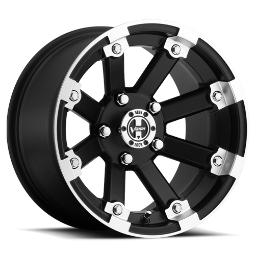 Vision Lock Out - 4-Lug 4x110 — Matte Black Machined Lip