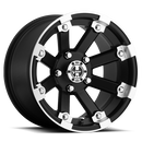 Vision Lock Out - 4-Lug 4x136 — Matte Black Machined Lip