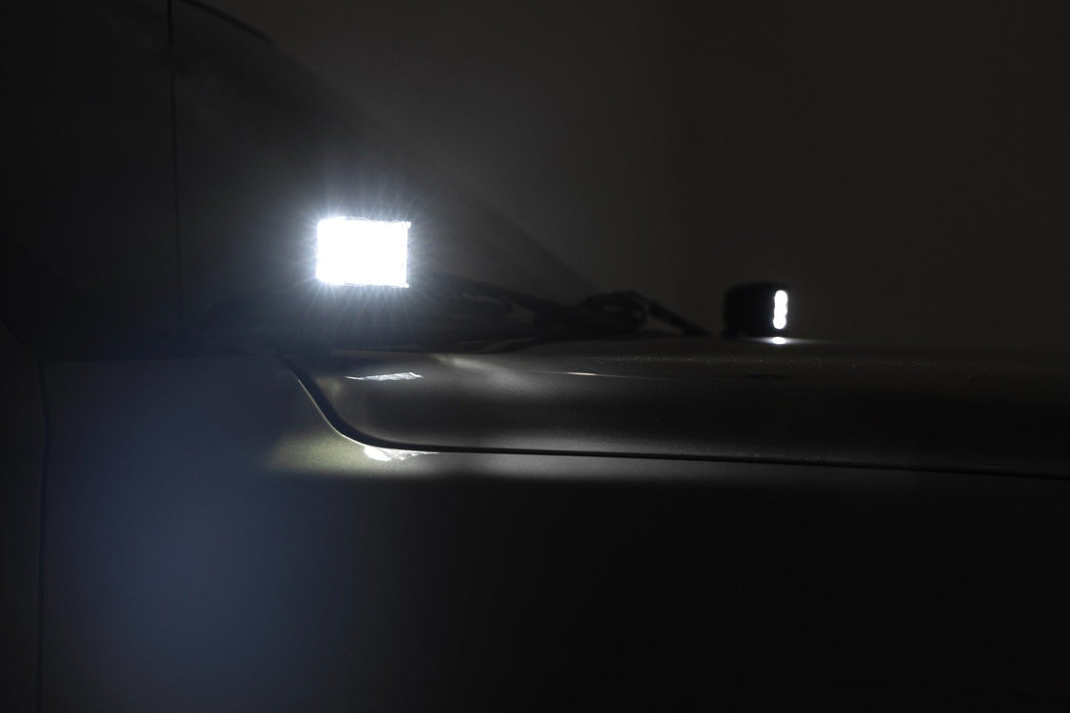 LED Light Kit | Ditch Mount | 2" Black Pair | Flood | Chevy Silverado 1500 (99-06)/Tahoe (00-06)