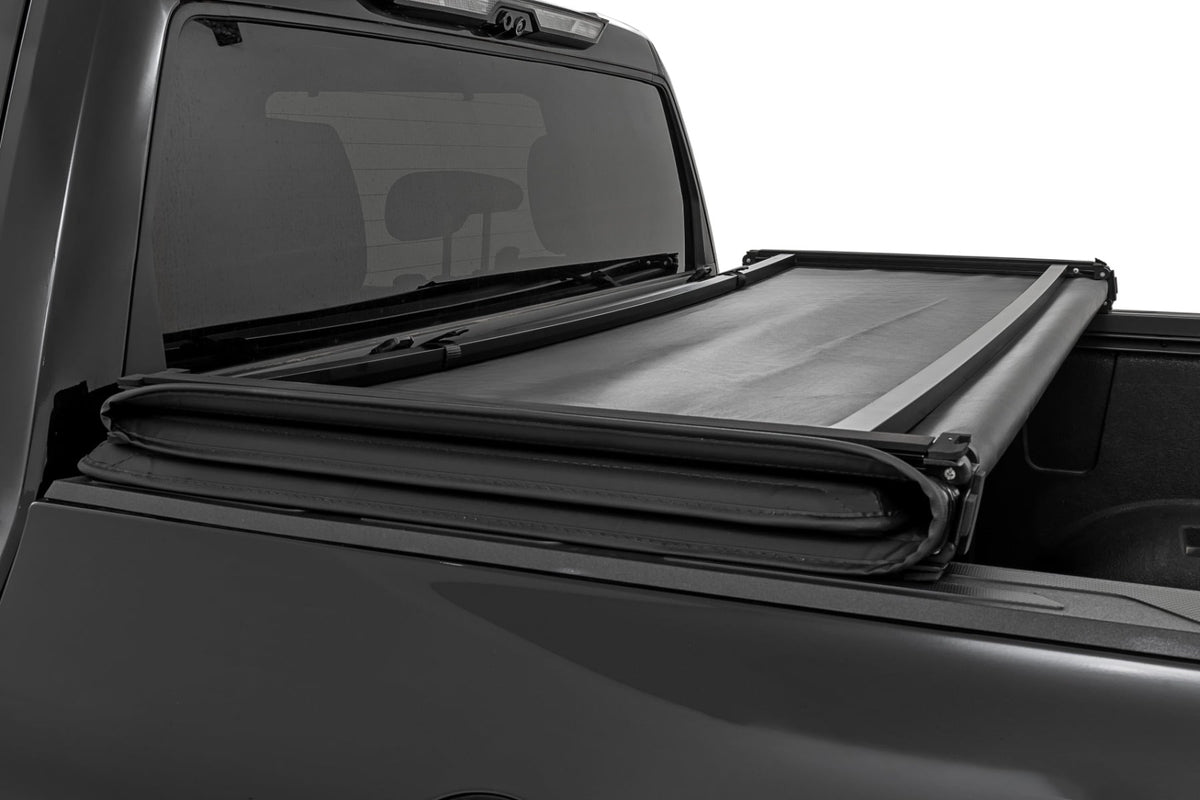 Soft Tri-Fold Bed Cover | With & W/O OE Rails | 6'7" Bed | Toyota Tundra (22-26)