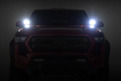 LED Light Kit | Ditch Mount | 2" Black Pair | Amber DRL | Toyota Tacoma (24-25)