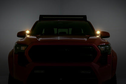 LED Light Kit | Ditch Mount | 2" Black Pair | Amber DRL | Toyota Tacoma (24-25)