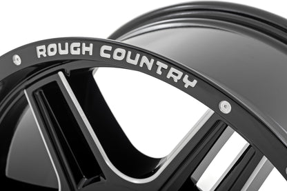 Rough Country 92 Series Wheel | Machined One-Piece | Gloss Black | 20x9 | 6x5.5 | +0mm
