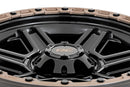 Rough Country 79 Series Wheel | One-Piece | Semi Gloss Black w/Bronze Ring | 15x8 | 5x5.5 | -19mm