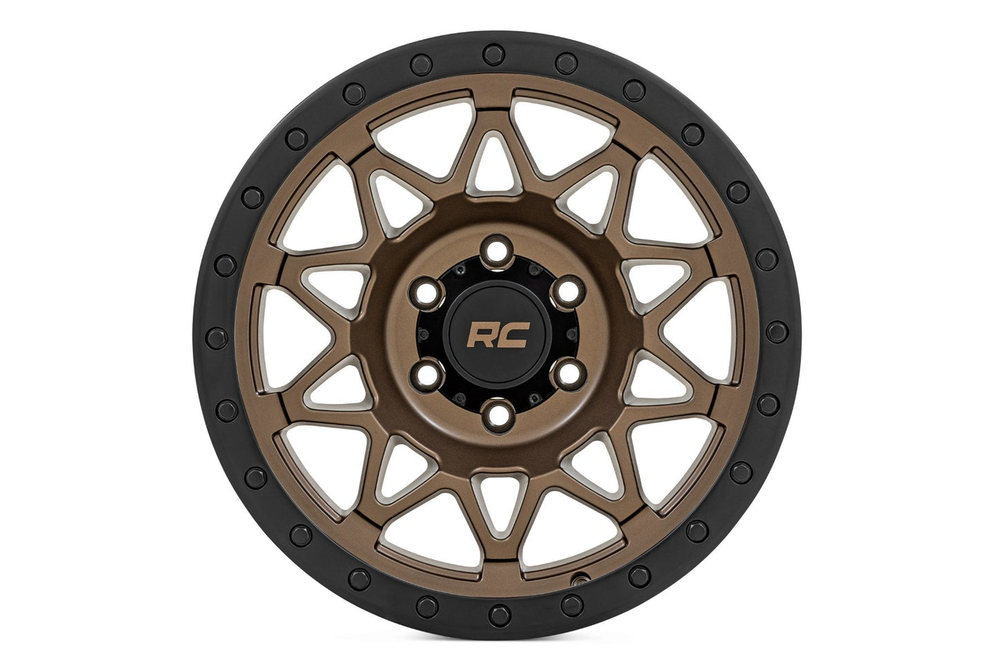 Rough Country 78 Series Wheel | Simulated Beadlock | Bronze/Black | 18x9 | 5x5 | -12mm
