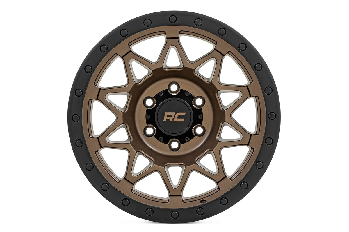 Rough Country 78 Series Wheel | Simulated Beadlock | Bronze/Black | 18x9 | 5x5 | 0mm